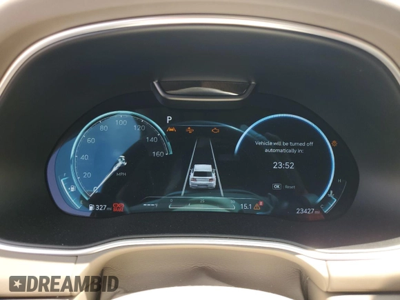 2022 Genesis GV80 with VIN KMUHCESC8NU100536, listed as a Copart auction lot 56201335 with 23,427 mi miles and Salvage title. Bid and sale history available at DreamBid. Image 9.