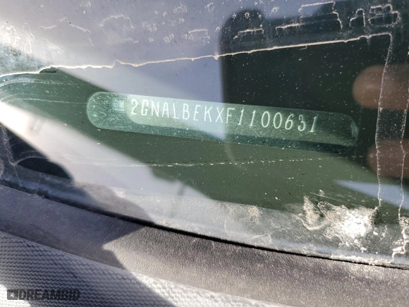 2015 Chevrolet Equinox LT with VIN 2GNALBEKXF1100631, listed as a Copart auction lot 43055483 with 0 mi miles and Salvage Title. Bid and sale history available at carsss.com. Image 15.