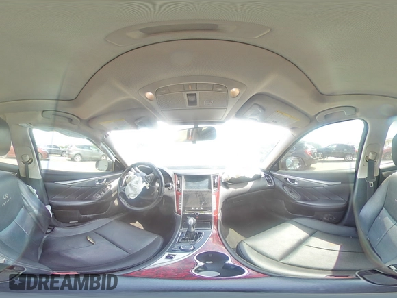 2014 Infiniti Q50 with VIN JN1BV7AP0EM690933, listed as a Copart auction lot 61128185 with 151,552 mi miles and Salvage title. Bid and sale history available at DreamBid. Image 14.
