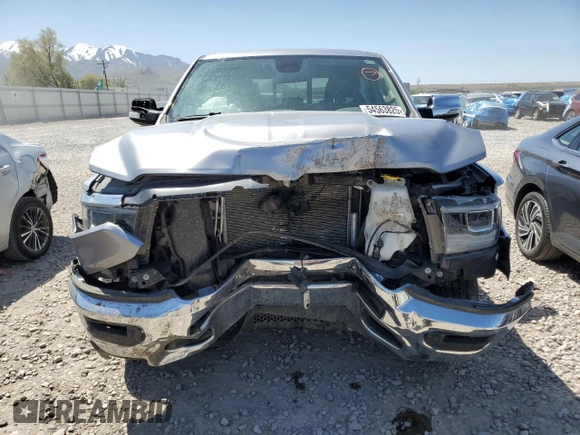 2020 Ram 1500 Laramie with VIN 1C6SRFJT8LN326685, listed as a Copart auction lot 54563825 with 21,246 mi miles and Salvage title. Bid and sale history available at DreamBid. Image 5.