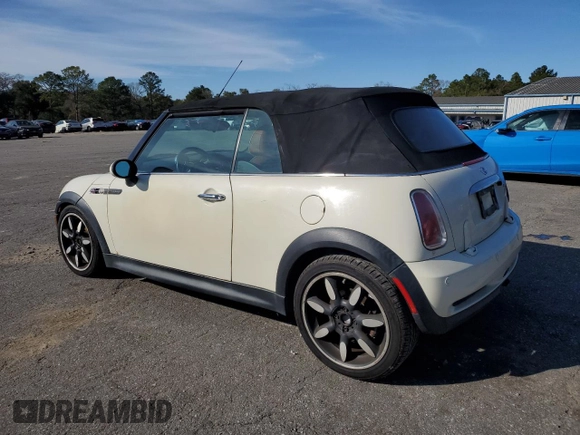 2008 MINI Convertible S with VIN WMWRH33548TL96210, listed as a Copart auction lot 86921934 with 206,446 mi miles and Salvage title. Bid and sale history available at DreamBid. Image 2.