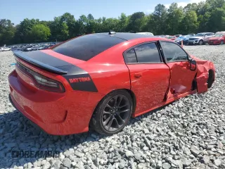 2021 Dodge Charger R/T with VIN 2C3CDXCT0MH553169, listed as a Copart auction lot 55553225 with 90,696 mi miles and Salvage title. Bid and sale history available at DreamBid. Image 3.