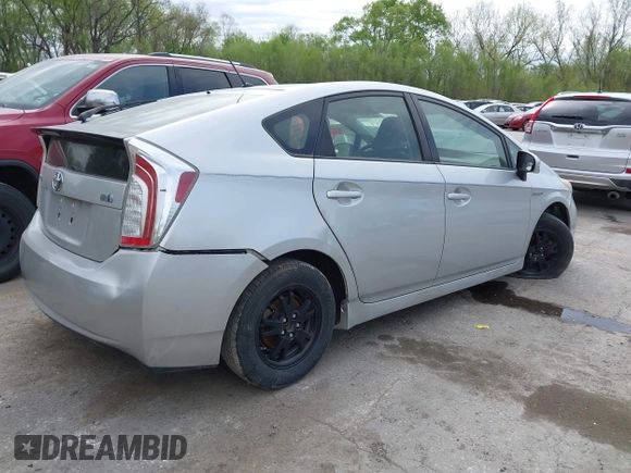 2013 Toyota Prius One with VIN JTDKN3DU1D5627906, listed as a IAAI auction lot 41971669 with 227,726 mi miles. Bid and sale history available at carsss.com. Image 4.