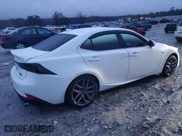 2020 Lexus IS with VIN JTHGZ1B27L5036766, listed as a Copart auction lot 81397744 with 48,857 mi miles and Salvage Title. Bid and sale history available at carsss.com. Image 3.