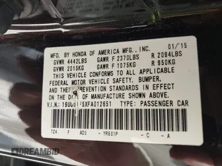 2015 Acura TLX Technology z VIN 19UUB1F5XFA012651, wystawiony jako IAAI lot #41902472 z przebiegiem 101 814 mil mil oraz . Historia ofert i sprzedaży dostępna na DreamBid. Obrazek 9.