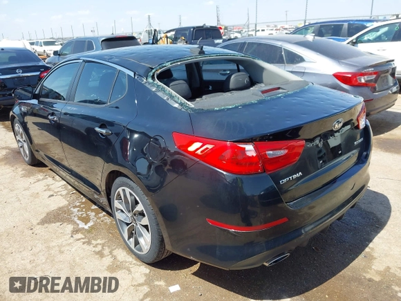 2015 Kia Optima SXL Turbo with VIN 5XXGR4A63FG370493, listed as a IAAI auction lot 42540013 with 61,297 mi miles and . Bid and sale history available at DreamBid. Image 3.