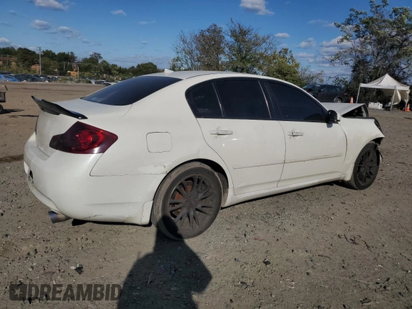 2008 Infiniti G35 x with VIN JNKBV61F98M278642, listed as a Copart auction lot 75118144 with Not Provided miles and Salvage Title. Bid and sale history available at DreamBid. Image 3.