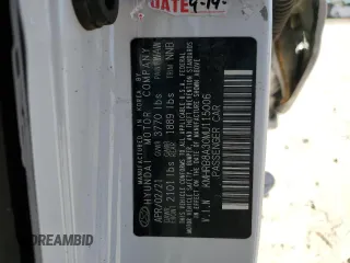 2021 Hyundai Venue SE z VIN KMHRB8A30MU115006, wystawiony jako Copart lot #49426725 z przebiegiem 72 775 mil mil oraz Szkoda całkowita • Salvage title. Historia ofert i sprzedaży dostępna na DreamBid. Obrazek 13.
