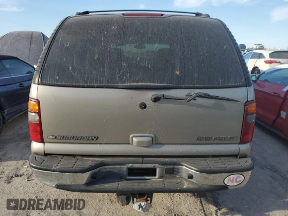2002 Chevrolet Suburban LT with VIN 1GNFK16Z52J308107, listed as a Copart auction lot 75179084 with 0 mi miles and Salvage Title. Bid and sale history available at carsss.com. Image 6.