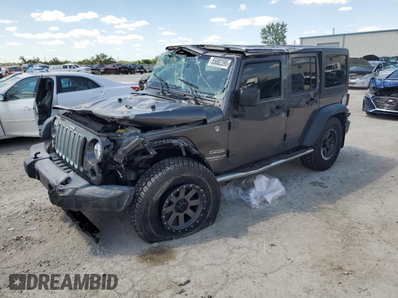 2017 Jeep Wrangler Unlimited Sport with VIN 1C4BJWDG5HL506501, listed as a Copart auction lot 55802395 with 96,756 mi miles and Salvage title. Bid and sale history available at DreamBid. Image 1.