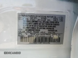2024 Nissan Sentra SV with VIN 3N1AB8CV5RY305536, listed as a Copart auction lot 50085705 with 6,082 mi miles and Salvage title. Bid and sale history available at DreamBid. Image 14.
