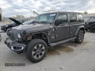 2018 Jeep Wrangler Unlimited Sahara z VIN 1C4HJXEG0JW303941, wystawiony jako Copart lot #53029895 z przebiegiem 43 419 mil mil oraz Szkoda całkowita • Salvage title. Historia ofert i sprzedaży dostępna na DreamBid. Obrazek 1.