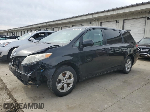 2012 Toyota Sienna with VIN 5TDKA3DC5CS013775, listed as a Copart auction lot 46312695 with 218,890 mi miles and Salvage Title. Bid and sale history available at DreamBid. Image 1.