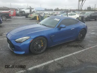 2024 Mercedes-Benz AMG GT 55 с VIN W1KRJ8AB2RF001959, выставлен на аукционе Copart как лот 44347545 с пробегом 3 044 миль миль и Списание • Salvage title. История ставок и продаж доступна на DreamBid. Изображение 1.