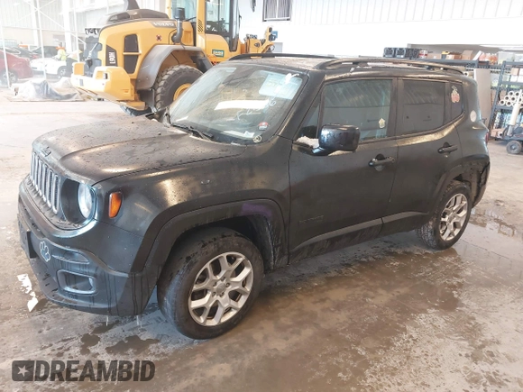 2017 Jeep Renegade Latitude with VIN ZACCJBBB4HPF21586, listed as a IAAI auction lot 41563503 with 134,606 mi miles. Bid and sale history available at carsss.com. Image 18.