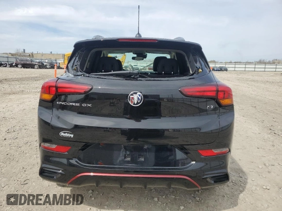 2022 Buick Encore GX Preferred with VIN KL4MMBS29NB091193, listed as a Copart auction lot 55133155 with 22,104 mi miles and Non Repairable. Bid and sale history available at DreamBid. Image 6.