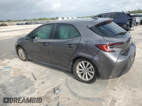 2025 Toyota Corolla Hatchback SE with VIN JTND4MBEXS3233984, listed as a Copart auction lot 73129614 with 4,581 mi miles and Salvage Title. Bid and sale history available at carsss.com. Image 2.