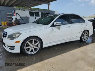 2014 Mercedes-Benz C-Class C 250 Sport with VIN WDDGF4HB5EG240062, listed as a Copart auction lot 52986415 with 136,367 mi miles and Salvage Title. Bid and sale history available at carsss.com. Image 1.