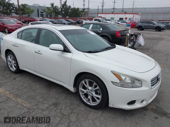 2014 Nissan Maxima S with VIN 1N4AA5AP7EC499224, listed as a IAAI auction lot 42014369 with 74,399 mi miles and . Bid and sale history available at DreamBid. Image 1.