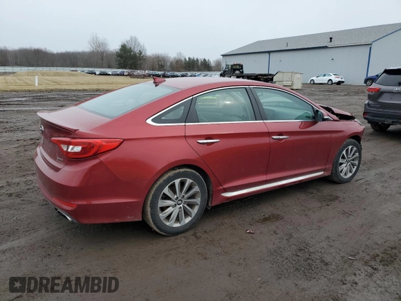 2015 Hyundai Sonata Sport with VIN 5NPE34AF8FH243834, listed as a Copart auction lot 48398125 with 108,535 mi miles and Salvage title. Bid and sale history available at DreamBid. Image 3.