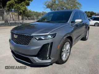 2021 Cadillac XT6 Premium Luxury with VIN 1GYKPCRS1MZ116698, listed as a Copart auction lot 44657185 with 27,684 mi miles and Salvage Title. Bid and sale history available at carsss.com. Image 1.