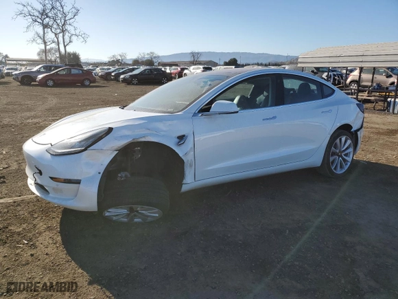 2018 Tesla Model 3 Long Range Battery with VIN 5YJ3E1EA2JF046731, listed as a Copart auction lot 42383515 with 97,835 mi miles and Salvage Title. Bid and sale history available at carsss.com. Image 1.