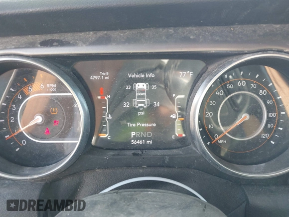 2020 Jeep Wrangler Unlimited Sport with VIN 1C4HJXDM2LW262867, listed as a IAAI auction lot 42303520 with 56,461 mi miles and . Bid and sale history available at DreamBid. Image 7.