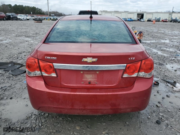 2011 Chevrolet Cruze LTZ with VIN 1G1PH5S97B7189524, listed as a Copart auction lot 42543295 with 166,652 mi miles and Salvage Title. Bid and sale history available at carsss.com. Image 6.