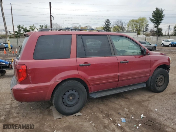 2004 Honda Pilot EX with VIN 2HKYF18584H556069, listed as a Copart auction lot 53141105 with 306,782 mi miles and Salvage Title. Bid and sale history available at carsss.com. Image 3.