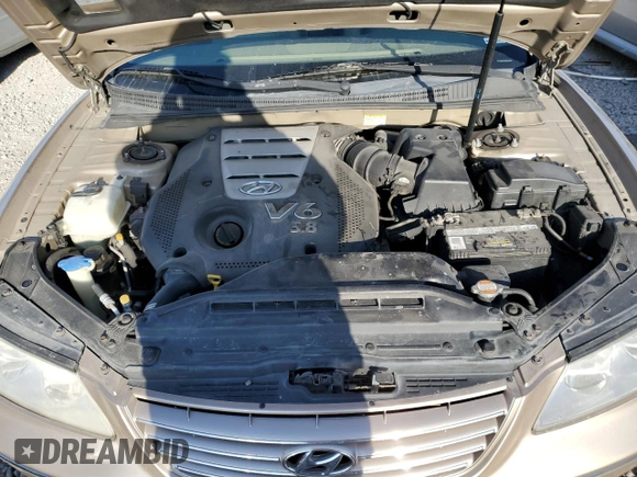 2008 Hyundai Azera Limited with VIN KMHFC46F48A289647, listed as a Copart auction lot 59970365 with 163,234 mi miles and Salvage title. Bid and sale history available at DreamBid. Image 11.