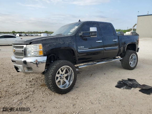 2012 Chevrolet Silverado 1500 LT with VIN 3GCPCSE08CG157799, listed as a Copart auction lot 50319985 with 190,253 mi miles and Salvage Title. Bid and sale history available at carsss.com. Image 1.