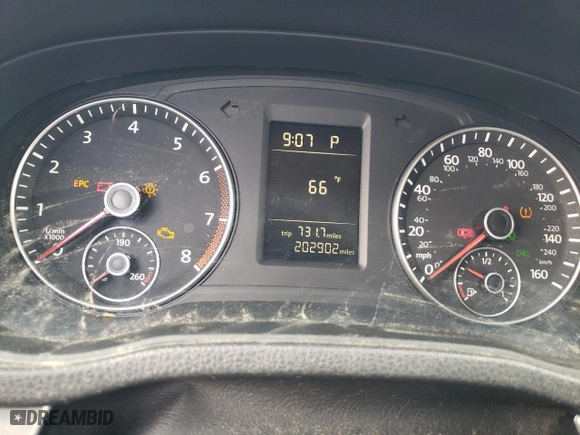 2012 Volkswagen Passat S w/Appearance with VIN 1VWAH7A36CC022681, listed as a Copart auction lot 49218175 with 202,902 mi miles and Salvage Title. Bid and sale history available at carsss.com. Image 9.