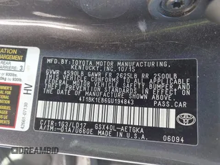 2016 Toyota Avalon Limited z VIN 4T1BK1EB6GU194843, wystawiony jako IAAI lot #42274532 z przebiegiem 100 759 mil mil oraz . Historia ofert i sprzedaży dostępna na DreamBid. Obrazek 9.