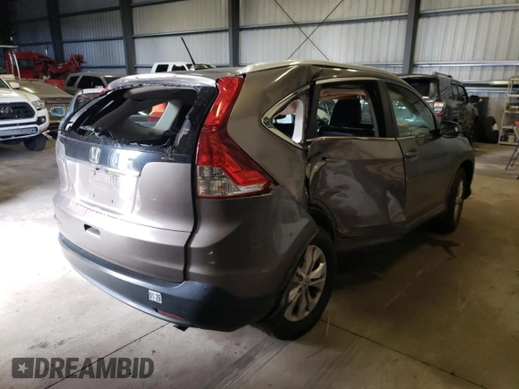 2013 Honda CR-V EX-L with VIN 5J6RM3H79DL019210, listed as a Copart auction lot 44719135 with 105,322 mi miles and Salvage Title. Bid and sale history available at DreamBid. Image 3.