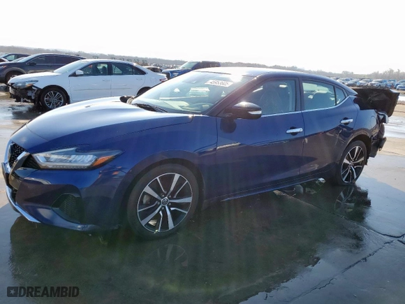 2021 Nissan Maxima SV with VIN 1N4AA6CV8MC512644, listed as a Copart auction lot 45953605 with 53,206 mi miles and Salvage Title. Bid and sale history available at carsss.com. Image 1.