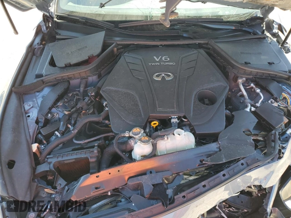 2024 Infiniti Q50 Red Sport 400 with VIN JN1FV7DP7RM660055, listed as a Copart auction lot 49555715 with 8,431 mi miles and Non repairable. Bid and sale history available at DreamBid. Image 13.