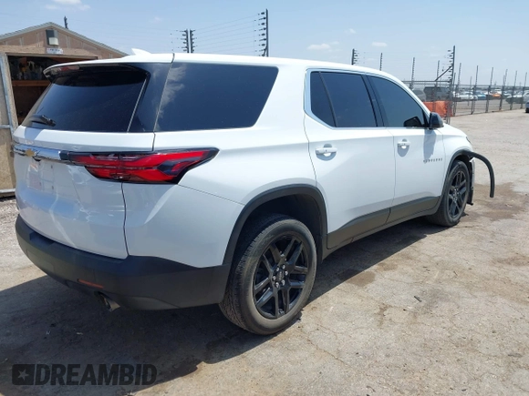 2022 Chevrolet Traverse LS with VIN 1GNERFKW2NJ132976, listed as a IAAI auction lot 42045876 with 55,601 mi miles and . Bid and sale history available at DreamBid. Image 4.