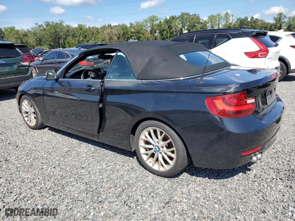 2015 BMW 2 Series 228i with VIN WBA1K5C52FV474012, listed as a Copart auction lot 73830094 with 0 mi miles and Non Repairable. Bid and sale history available at carsss.com. Image 2.