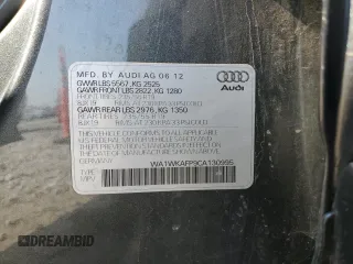 2012 Audi Q5 Prestige с VIN WA1WKAFP9CA130995, выставлен на аукционе Copart как лот 58987325 с пробегом 130 714 миль миль и Списание • Salvage title. История ставок и продаж доступна на DreamBid. Изображение 14.