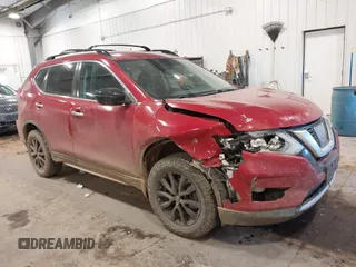 2017 Nissan Rogue SL with VIN 5N1AT2MV1HC828349, listed as a IAAI auction lot 41607853 with 155,061 mi miles. Bid and sale history available at carsss.com. Image 1.