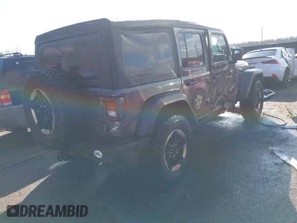 2022 Jeep Wrangler Unlimited Sport with VIN 1C4HJXDN1NW240032, listed as a IAAI auction lot 41130845 with 24,745 mi miles and . Bid and sale history available at DreamBid. Image 4.