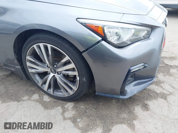 2018 Infiniti Q50 Luxe with VIN JN1EV7AP7JM354543, listed as a IAAI auction lot 42189356 with 89,503 mi miles and . Bid and sale history available at DreamBid. Image 19.