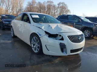 2013 Buick Regal GS with VIN 2G4GV5GV4D9161019, listed as a IAAI auction lot 41742212 with 133,722 mi miles. Bid and sale history available at carsss.com. Image 1.