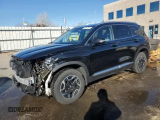 2022 Hyundai Santa Fe Hybrid Blue with VIN KM8S2DA1XNU036078, listed as a Copart auction lot 86357354 with 39,723 mi miles and Salvage Title. Bid and sale history available at carsss.com. Image 1.