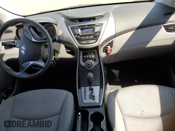 2013 Hyundai Elantra GLS with VIN 5NPDH4AE4DH262205, listed as a Copart auction lot 58466865 with 94,201 mi miles and Salvage title. Bid and sale history available at DreamBid. Image 8.