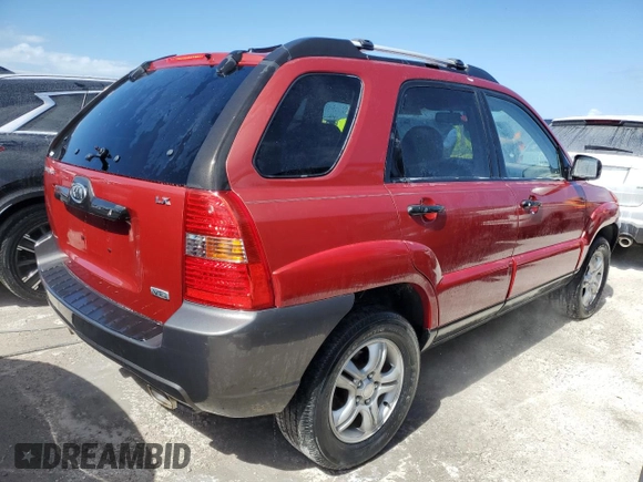 2005 Kia Sportage LX with VIN KNDJF723057131284, listed as a Copart auction lot 74563624 with Not Provided miles and Non Repairable. Bid and sale history available at carsss.com. Image 3.