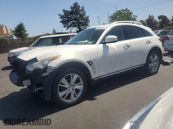 2015 Infiniti QX70 с VIN JN8CS1MW2FM483511, выставлен на аукционе Copart как лот 58186765 с пробегом 127 186 миль миль и Списание • Salvage title. История ставок и продаж доступна на DreamBid. Изображение 1.