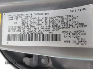 2002 Lexus RX 300 z VIN JTJHF10U320250326, wystawiony jako IAAI lot #42361530 z przebiegiem 232 338 mil mil oraz . Historia ofert i sprzedaży dostępna na DreamBid. Obrazek 9.