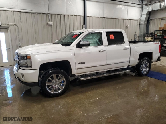 2017 Chevrolet Silverado 1500 High Country with VIN 3GCUKTEJ9HG224454, listed as a Copart auction lot 45988875 with 0 mi miles and Salvage Title. Bid and sale history available at carsss.com. Image 1.