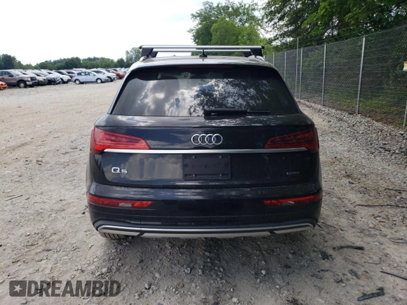 2021 Audi Q5 Premium with VIN WA1AAAFY7M2033344, listed as a Copart auction lot 61964115 with 78,534 mi miles and Salvage title. Bid and sale history available at DreamBid. Image 6.